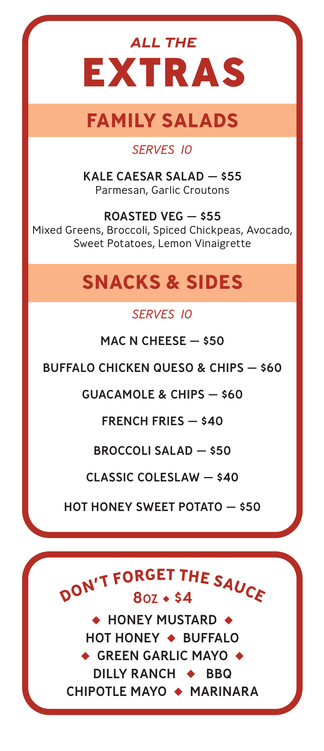 CITY BIRD CATERING MENU visual data 8